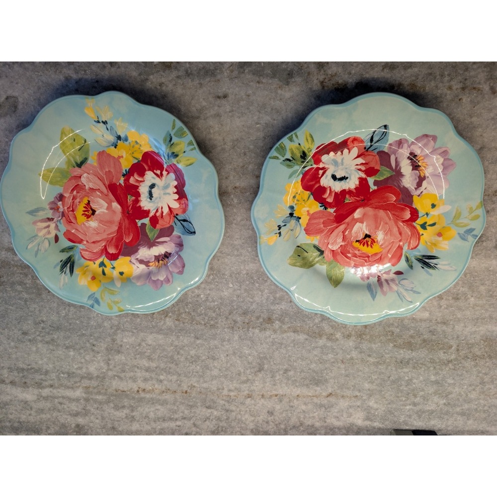 The Pioneer Woman Sweet Romance Blossom SALAD PLATE, Set Of (2), Brand New